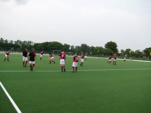 Hockey match in place