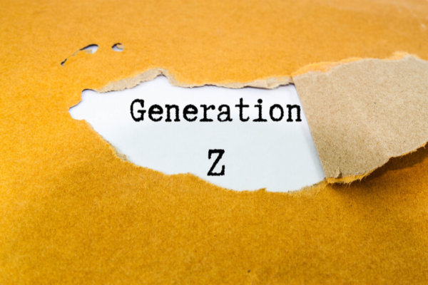 Generation Z Generation Z through ripped paper